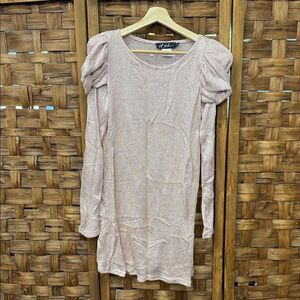 Vintage Jeff Gallano Pink Long Sleeve Knit Dress